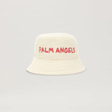 Palm Angels Seasonal Logo Bucket Hat Off White Red