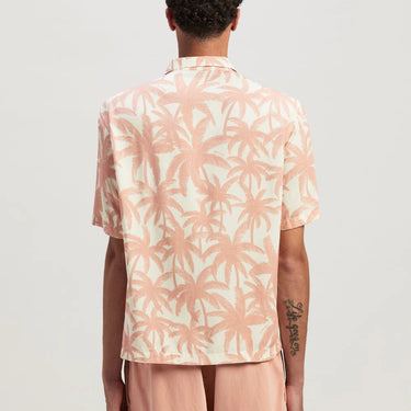 Palm Angels Palms Allover Shirt S/S Off White Pink
