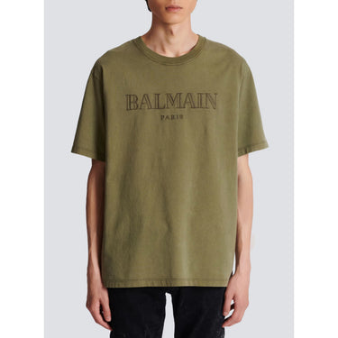 Balmain Vintage Balmain Embroidered T-Shirt Khaki