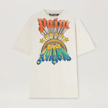Palm Angels Rainbow Tee Off White Multicolor