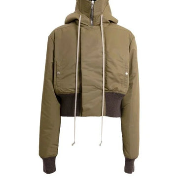 Rick Owens Cropped Alice Parka in Green