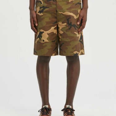 Palm Angels Sartorial Camo Shorts Military Off White