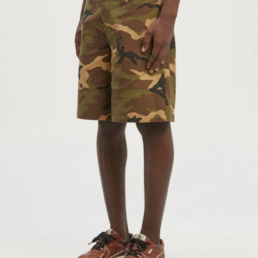 Palm Angels Sartorial Camo Shorts Military Off White