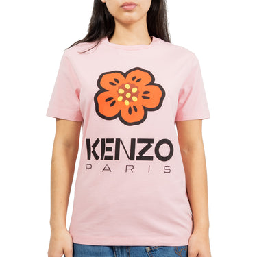 Kenzo Women Tricote T-Shirt Coton Rose