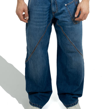 Jw Anderson Twisted Workwear Jeans Light Blue