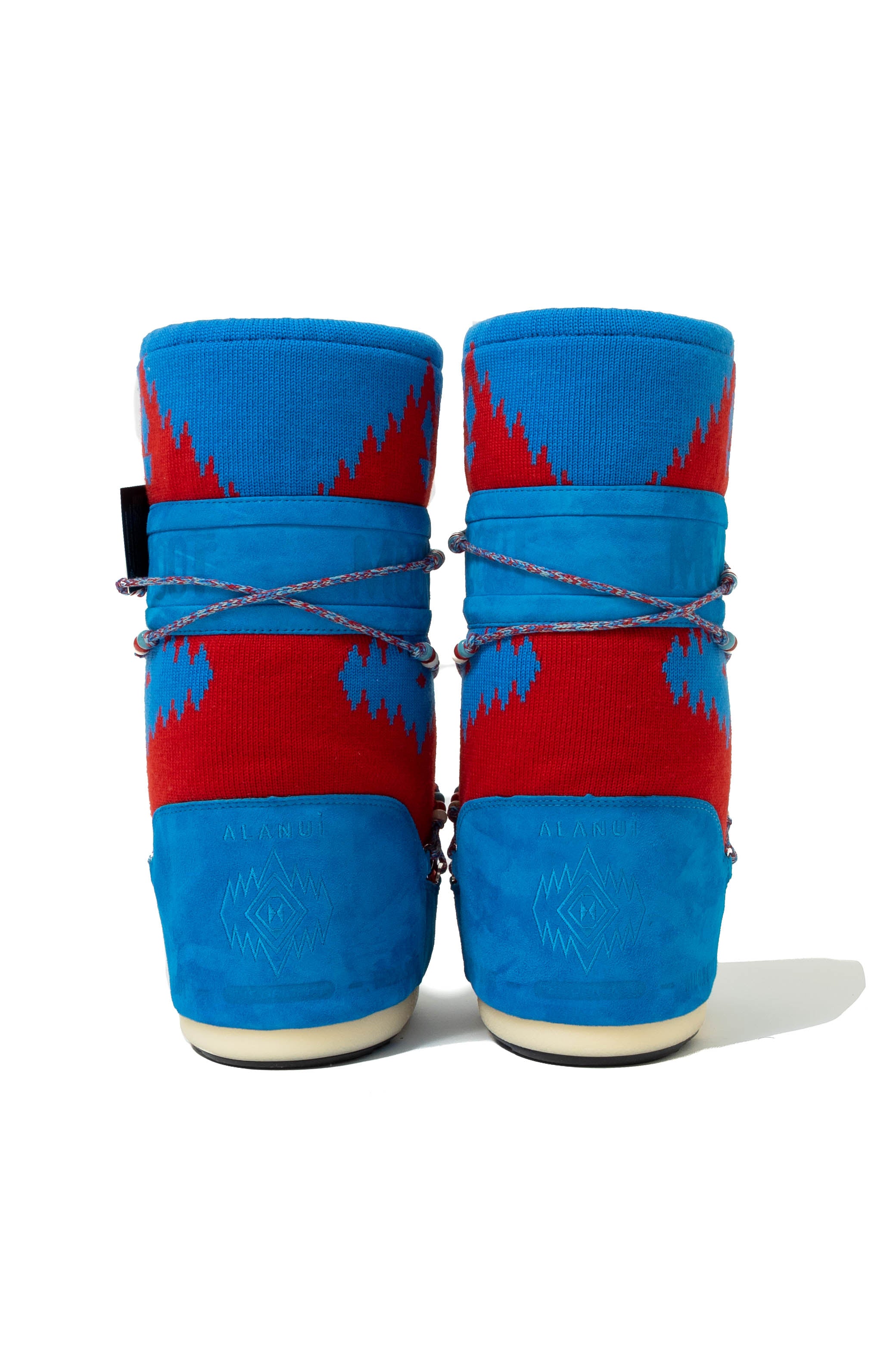 Alanui Icon Knit Moon Boot Red Multicolor
