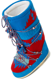 Alanui Icon Knit Moon Boot Red Multicolor
