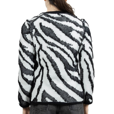 Comme Des Garcons W Intarsia-Knit Zebra Pattern Sweater