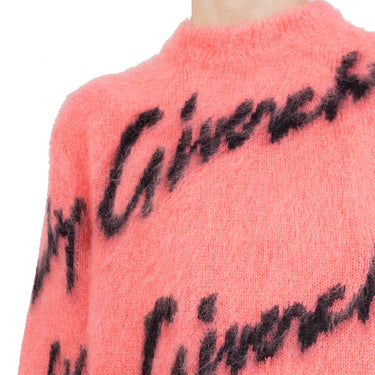 Givenchy Embroidered Mohair Blend Sweater Pink/Black