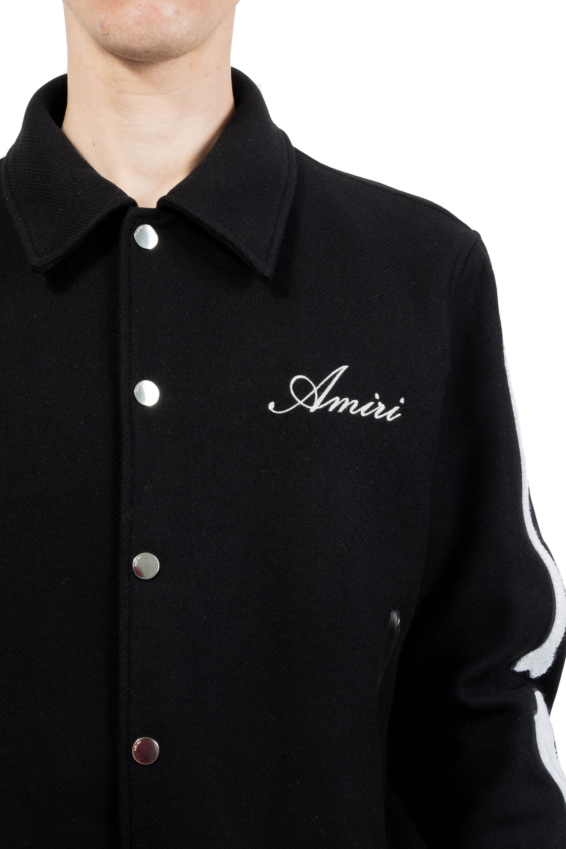 Amiri Bones Varsity Jacket Black