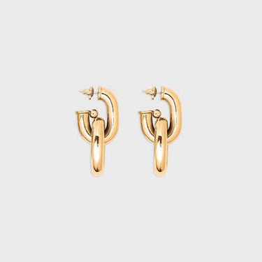 Paco Rabanne XL Double Link Earrings Gold