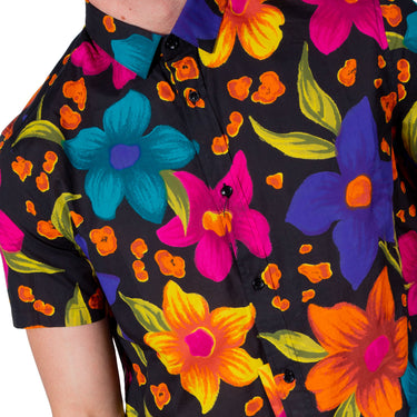 Saint Laurent Yves Collar Shirt In Floral Cotton