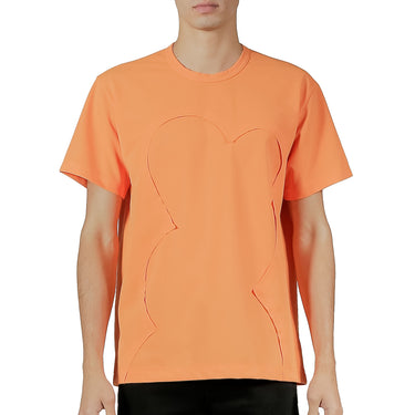 Comme Des Garcons Homme Plus Skull Print With Flowers T-shirt Orange