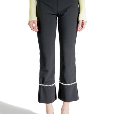 Ellery Empiricism Cropped Pant With Crochet Detail