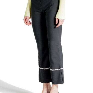 Ellery Empiricism Cropped Pant With Crochet Detail