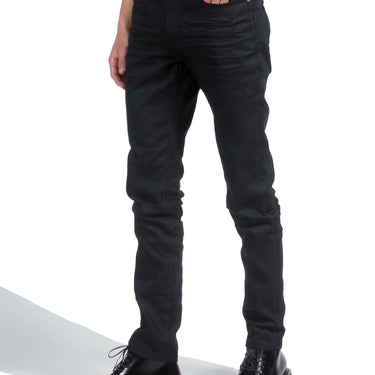 Saint Laurent Cropped Skinny-fit Jeans In Used Black Denim