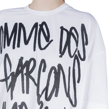 Comme Des Garcons Logo Print Short Sleeve T-shirt White