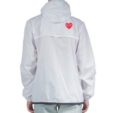 Comme Des Garcons Play X K Way Full Zip Jacket White