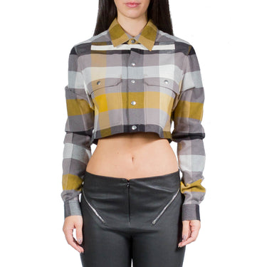Rick Owens Outershirt Cropped Dust/Plaid