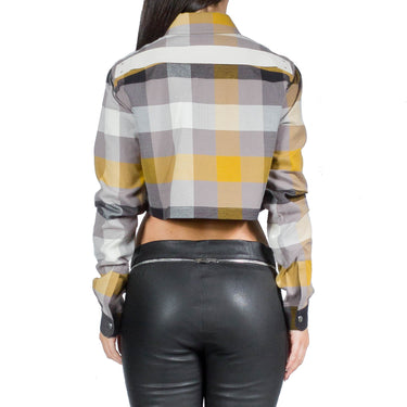Rick Owens Outershirt Cropped Dust/Plaid