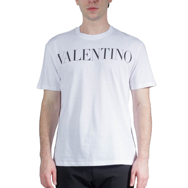 Valentino Cotton crew-neck T-shirt with Valentino print White