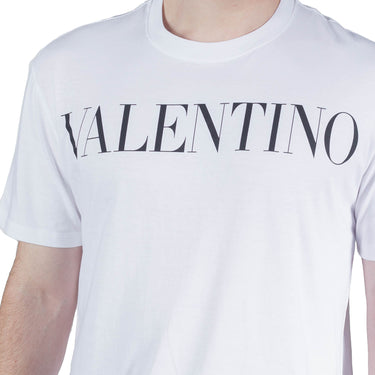 Valentino Cotton crew-neck T-shirt with Valentino print White