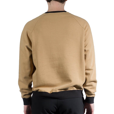 Saint Laurent Round-neck Sweater In Fleece Camel