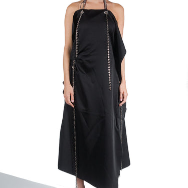 Givenchy Drape Asymmetrical Dress With Metallic Details