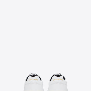 Saint Laurent Sl/61 Low-Top Sneakers In Smooth And Grained Leather Blanc Optique