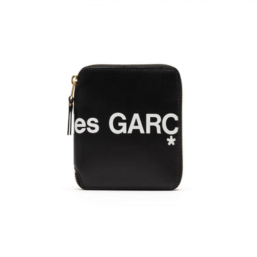 Comme Des Garcons Wallet Full Zip Huge Logo Black