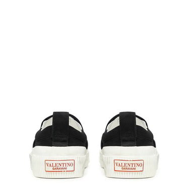 Valentino Fabric Slip-On Sneaker Black/White