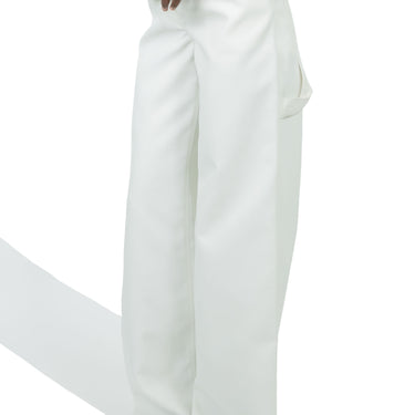 Courrges Pants Twill Baggy Heritage White